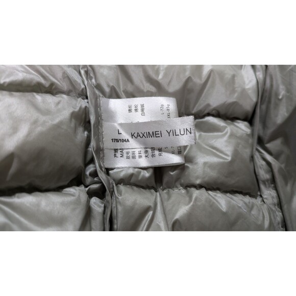 Kaximei Yilun Gray Puffer With Hood Jacket Asian Size L/Size M US - Picture 7 of 8